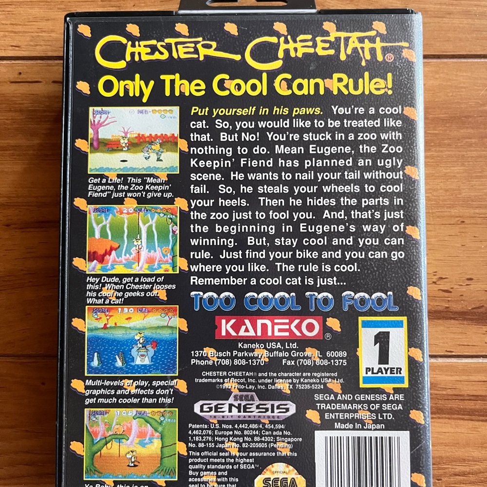 Chester Cheetah: Too Cool to Fool Game - Sega Genesis - Picture 2 of 6